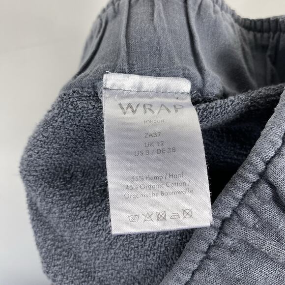 Wrap London Size 8 Hemp & Organic Cotton Jersey Shorts Gray - Picture 5 of 5
